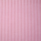 Cotton linen striped gold Lurex baby pink background