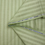 Algodón lino rayas lurex dorado fondo verde pastel