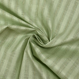 Algodón lino rayas lurex dorado fondo verde pastel