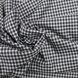 Coton tissé-teint à carreaux marine et blanc