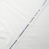 Tela de sastrería de poliéster blanco.