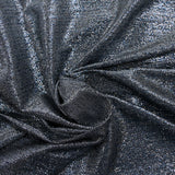 Maille viscose lurex argent fond bleu