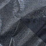 Maille viscose lurex argent fond bleu