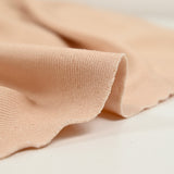 Jersey fin viscose côtelé nude