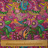 Coton imprimé labyrinthe cachemire rose