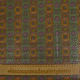 Jacquard polyester lamé frise de vinyls fond vert