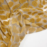 Maille viscose dévorée sauvage velours doré