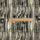 Black lurex moiré brocade with ecru background
