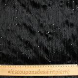 Jersey velours froissé sequins noir