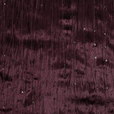Jersey velours froissé sequins prune