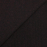 Punto canalé con raya de lúrex roja y fondo negro