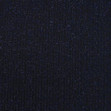 Maille côtelée rayure Lurex bleu roi fond noir