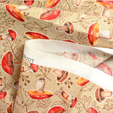 Mushroom printed polycoton