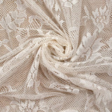 Dentelle polyester résille Sophie blanc poudré