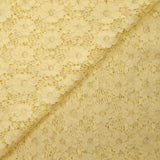 Dentelle polyester Flora jaune beurre