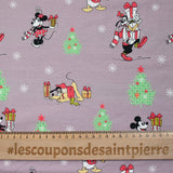 Jersey de felpa francesa Mickey celebra la Navidad por metros