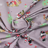 Jersey de felpa francesa Mickey celebra la Navidad por metros