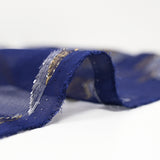 Silk Mousseline Lys Jacquard Tissées Gold and Silver