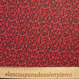 Fondo rojo arabesco estampado de algodón Poplin