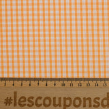 Coton Vichy 3mm abricot