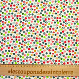 Cotton Popeline Printed Christmas Boule White Boule