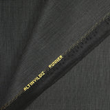 Fancy silver gray wool blend suit fabric with black background
