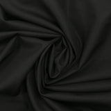 Inky black wool blend suit fabric