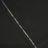 Inky black wool blend suit fabric