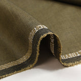 Tejido de traje sarga mezcla lana negro y beige dorado
