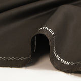 Tejido de traje sarga mezcla lana marrón oscuro