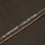 Camel and navy Oxford wool blend suit fabric
