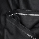 Black chevron wool blend suit fabric