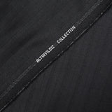 Black chevron wool blend suit fabric