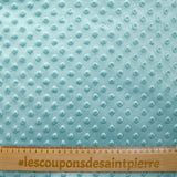 Polaire minky relief bleu givré