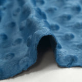 Polaire minky relief bleu barbeau