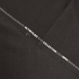 Dark brown wool blend twill suit fabric