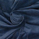 Velours côtelé 100% coton 2 mm double face marine et gris