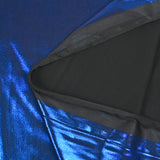 Jersey de polyester lamé bleu roi