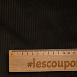 Velours côtelé 100% coton 2 mm kaki profond