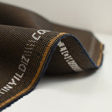 Camel and navy Oxford wool blend suit fabric