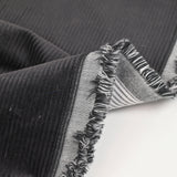 Velours côtelé 100% coton 3 mm gris anthracite