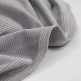 Velours côtelé 100% coton 2 mm gris perle