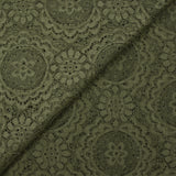 Dentelle polyester festonnée Catalina kaki