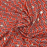 Microfibre imprimée polyester doré escalade fond rouge