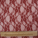 Dentelle polyester Noémie bordeaux
