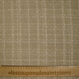 Tweed de polyester Camille fond beige