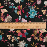 Coton liberty ® Doreen June fond noir au mètre