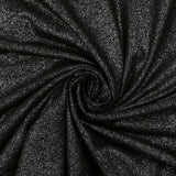 Jersey de polyester irisé argenté fond noir
