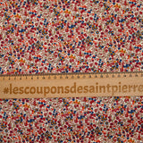 Coton liberty ® Wiltshire Bud marron et bleu au mètre