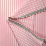 Coton tissé-teint Rudy rayé blanc fond rose layette